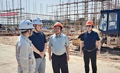 廖廷君带队督导重点项目施工现场建设工作