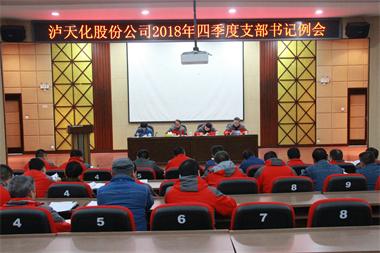 泸天化股份公司党委召开四季度支部书记例会
